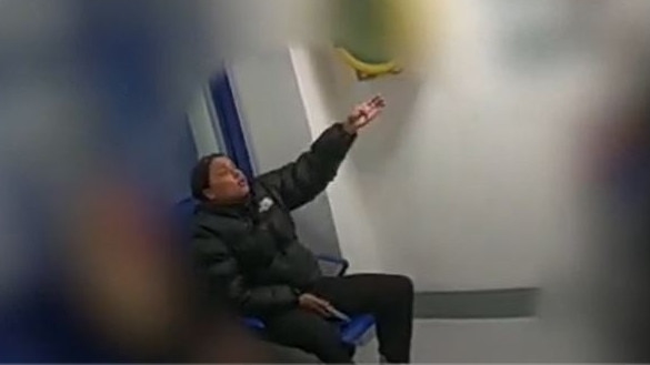 Body worn video of Sam Kerr being interviewed in Twickenham police station.