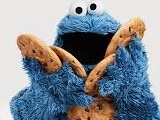 Sesame St character the Cookie Monster.