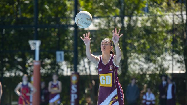 St Peters Open Netball team in action.