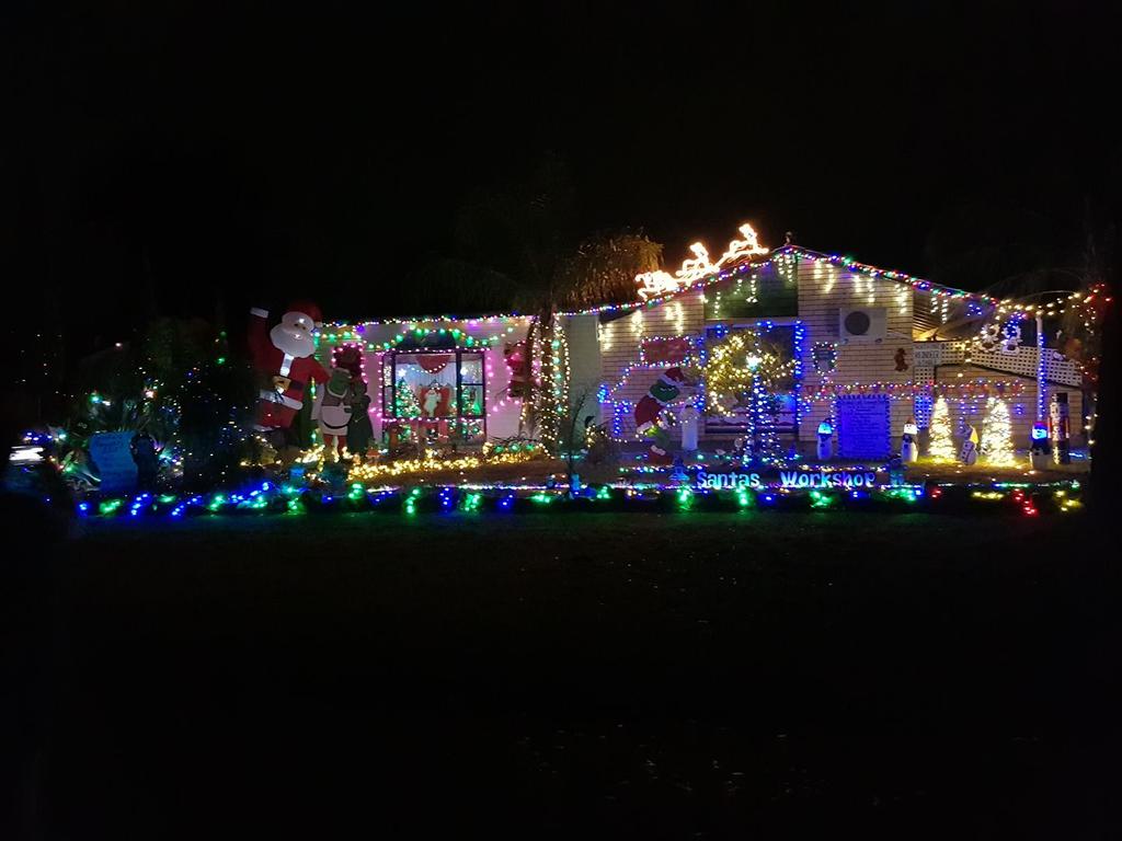 The Grinch steals Christmas at Santas Workshop at 52 Alawoona Rd, Munno Para. Picture: Sandra Watherston