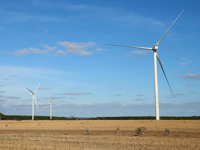 Wind turbines, wind power, turbine construction. wind turbine construction near Lal lal station in Yendon on the Yendon -  Egerton road.Picture: ANDY ROGERS