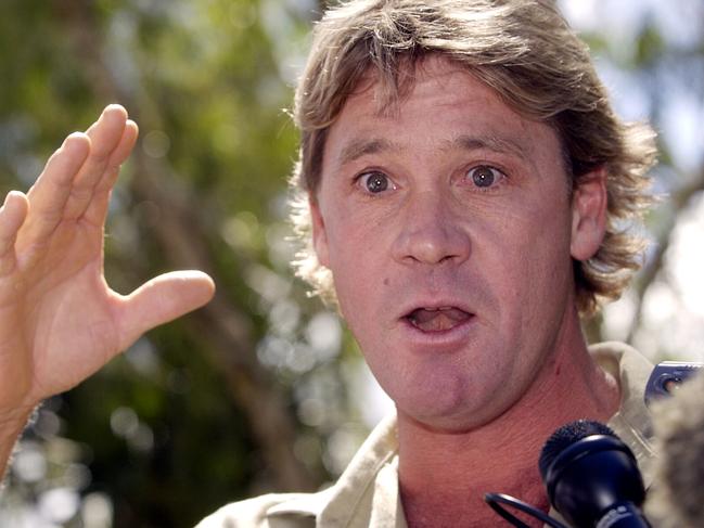 15/10/03      123168kSteve Irwin and his wife Terri are expecting their second child very soon. Steve has announced he will build a new theme park in Brisbane.Photo Warren Lynam