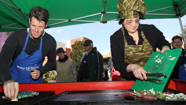 Cook-Off between Senator Jacqui Lambie and celebrity chef Ben Milbourne at the Make-A-Wish Foundation Home and Garden Show in Burnie. Picture: CHRIS KIDD