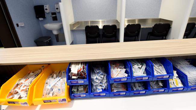 Inside the medically supervised injecting room on Lennox St. Picture: Nicole Garmston