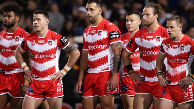 The Dragons were embarrassed in Friday night’s loss to Penrith. Picture: Getty Images