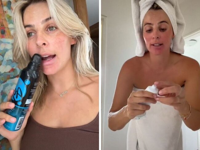 Influencer has been slammed for fake tanning before her induction. Picture: TikTok/Indy Clinton