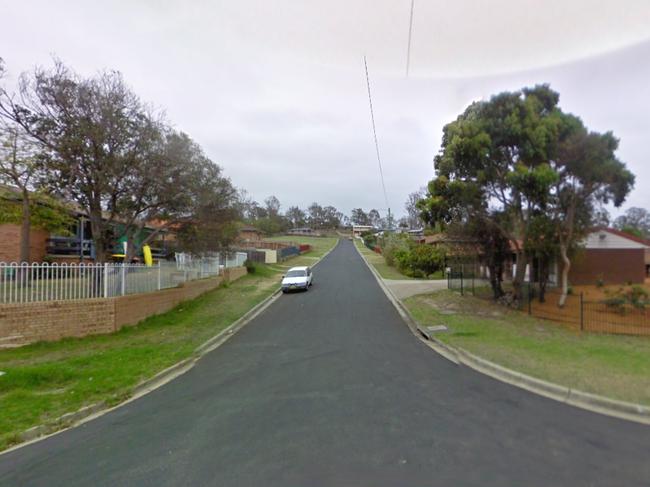 The men were arrested after allegedly intimidating police officers on Woodbridge Avenue in Moruya. Picture: Google Maps