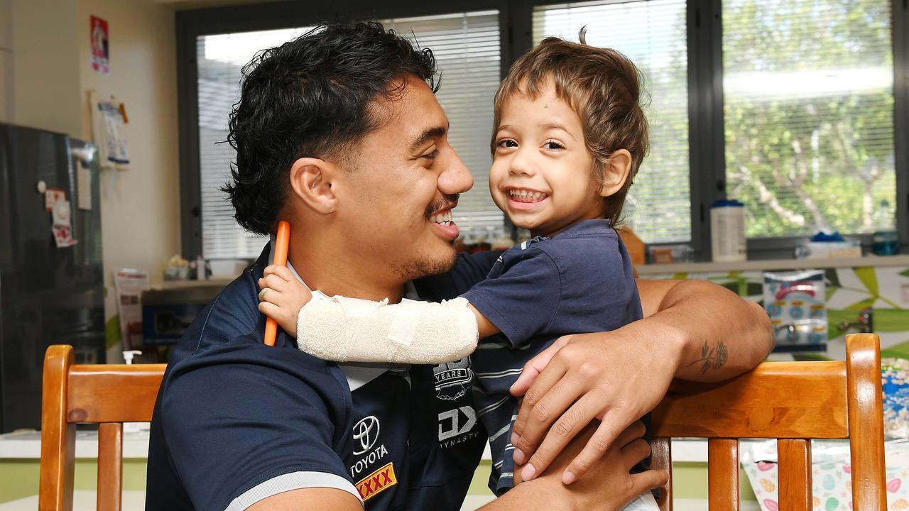 ‘Bring a bit of magic’: Cowboys visit sick kids