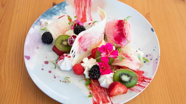 A dessert on the menu for Garden to Plate dinner as part of the Caboolture Festival 2019. Picture: Dominika Lis