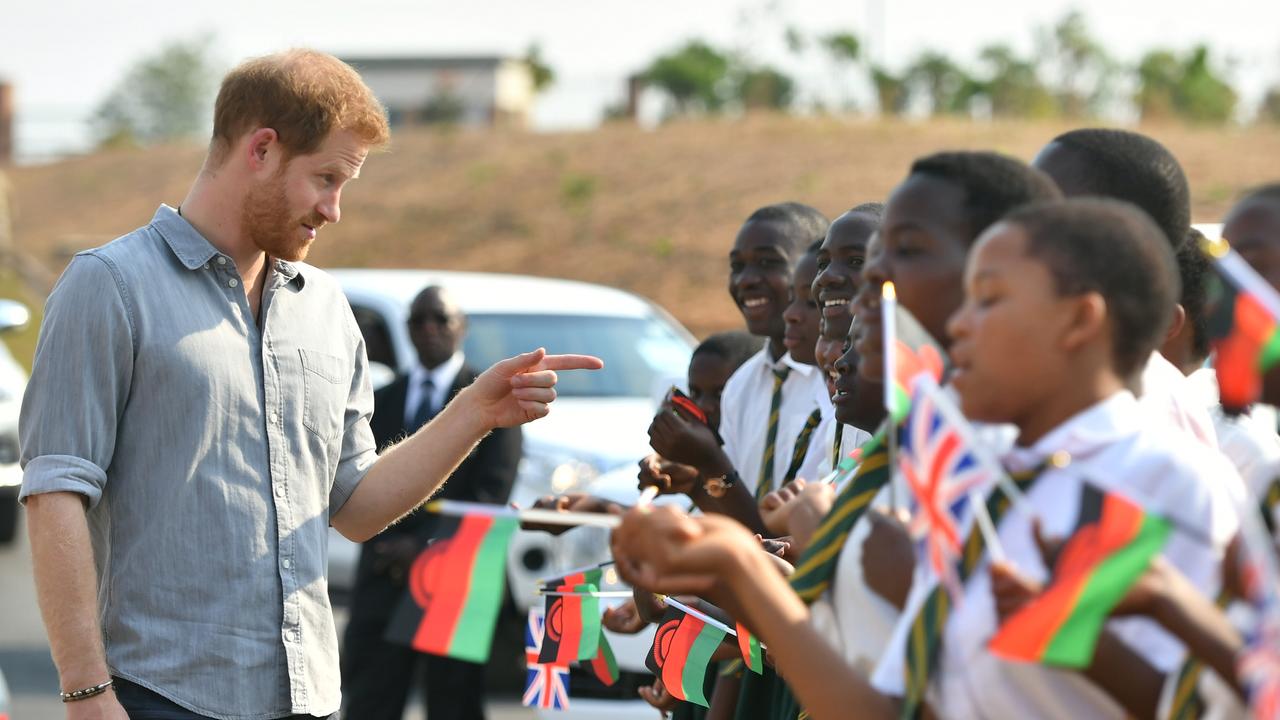 Prince Harry in Malawi during a tour of Africa on September 29, 2019. Picture: Dominic Lipinski – Pool /Getty Images