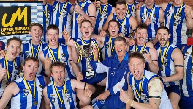 Tumbarumba won the seniors premiership last year in the Upper Murray Football League. Picture: Nadia Edwards.