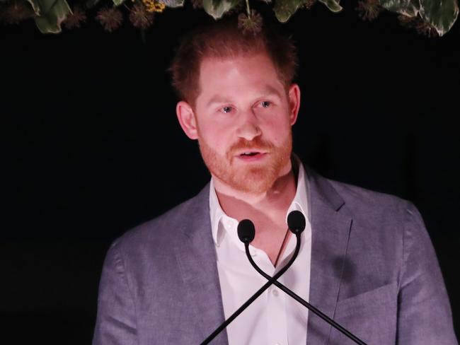 LONDON, ENGLAND - JANUARY 19:  The Duke of Sussex makes a speech as Sentebale held an event on January 19, 2020, hosted by The Caring Foundation, to raise funds for Sentebales vital work supporting young people affected by HIV in southern Africa, in London, United Kingdom. The event was attended by Sentebales Co-Founding Patron, The Duke of Sussex, The Caring Foundations founders Richard and Patricia Caring amongst friends old and new of the charity and foundation. Guests were entertained by a performance from international chart-topping artist, Lewis Capaldi. (Photo by Chris Jackson/Getty Images for Sentebale)