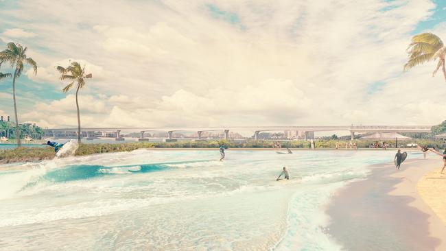 The park, like this one overseas, will be built by Canada-based wave pool manufacturer WhiteWorld.