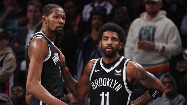 Kevin Durant and Kyrie Irving were nowhere near it in the playoffs. Photo: Al Bello/Getty Images/AFP.