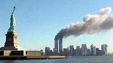 The World Trade Center following the terror attack.