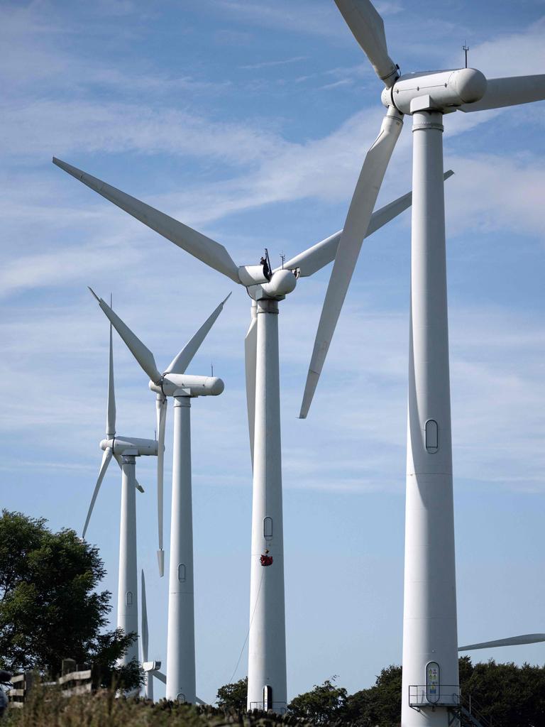 Royd Moor wind farm in the north of England. Picture: AFP