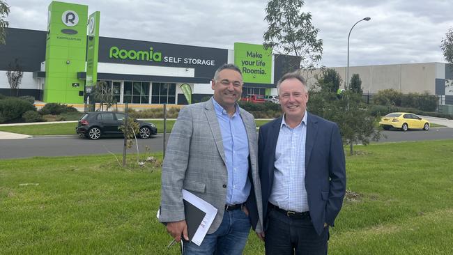 Storage Investments Australia chairman Con Tragakis, left, with operations and store development director Kevin McGuinness.