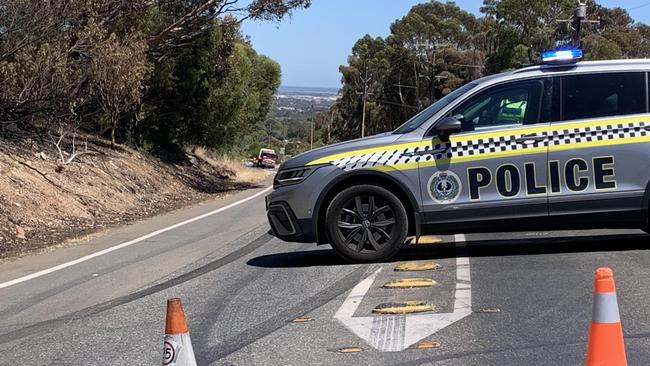 Police at the scene of a fatal crash at Craigmore. Picture: George Yankovich