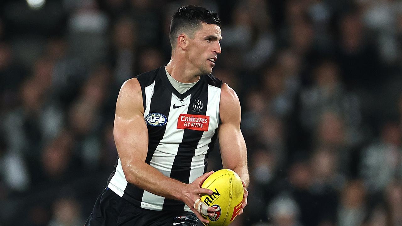 Collingwood champion Scott Pendlebury says he hasn’t made his mind up yet on whether to play on in 2025. Picture: Quinn Rooney / Getty Images