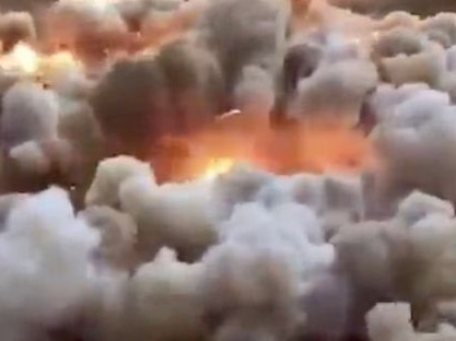 A thick cloud of smoke following the missile launch. Picture: Supplied