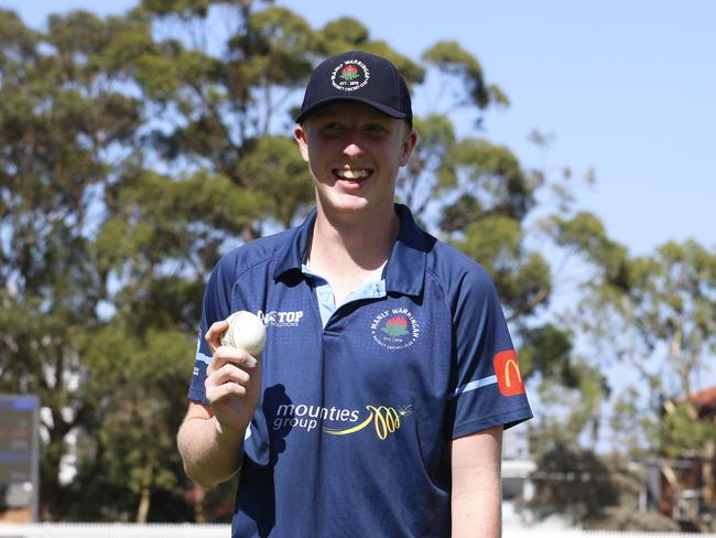 Thomas WalkerU16s Green Shield cricket, Round1, Manly v Eastern Suburbs,50 overs per team at Waveley Oval BondiPicture Warren Gannon Photography