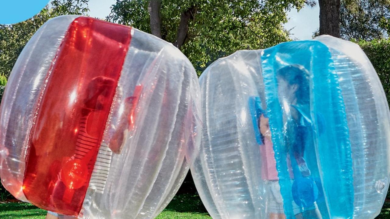 Blowing up inflatable. Bubble Ball. Giant balls. May Bubble inflate.