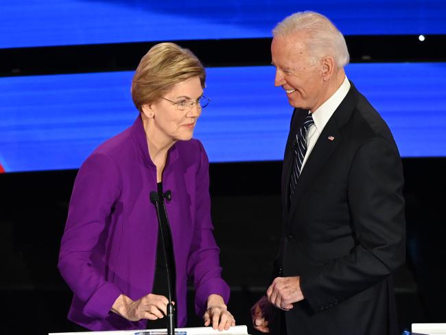 Elizabeth Warren’s platform had more in common with Bernie Sanders’ than with the more centrist, Joe Biden’s. Picture: AFP