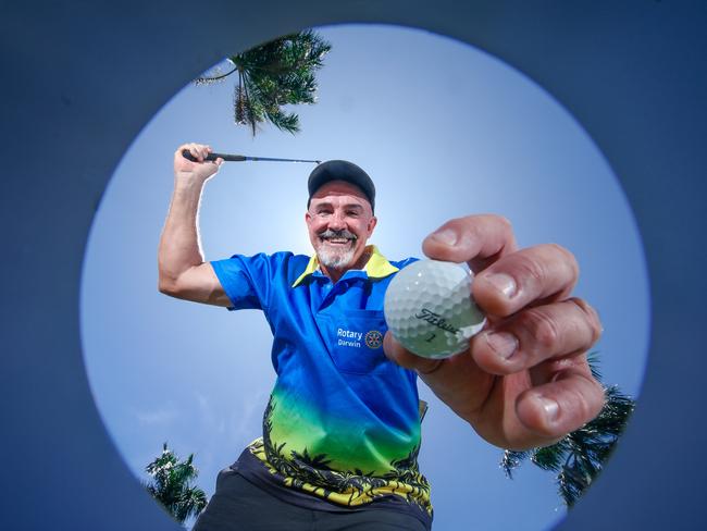 Local Golfer Daniel Easton as DarwinÃ&#149;s best shot to become a millionaire has returned for 2022, with Rotary Club of Darwin bringing back its Ã&#148;Million Dollar Hole in OneÃ&#149; competition at Gardens Golf Links. Picture: Glenn Campbell