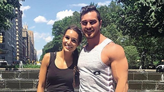 Kayla Itsines with her boyfriend and business partner Tobias Pearce