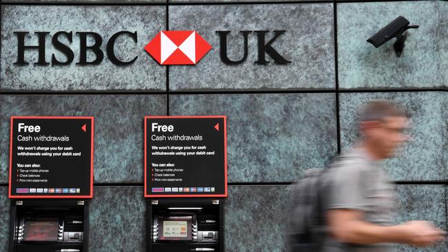 A HSBC branch in London. Picture: AFP