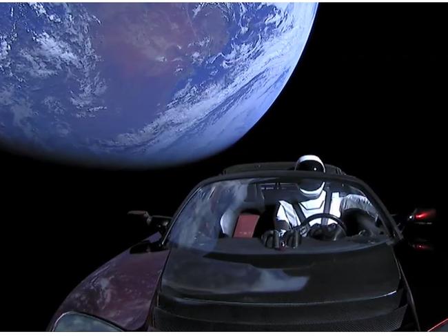 Elon Musk's Tesla is now in space.