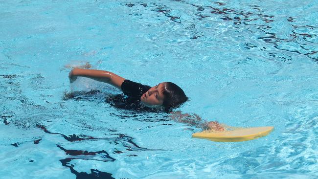 Proserpine State School students are among the community members that use the public pool for swimming lessons. Photo Rory Sheavils / The Guardian.