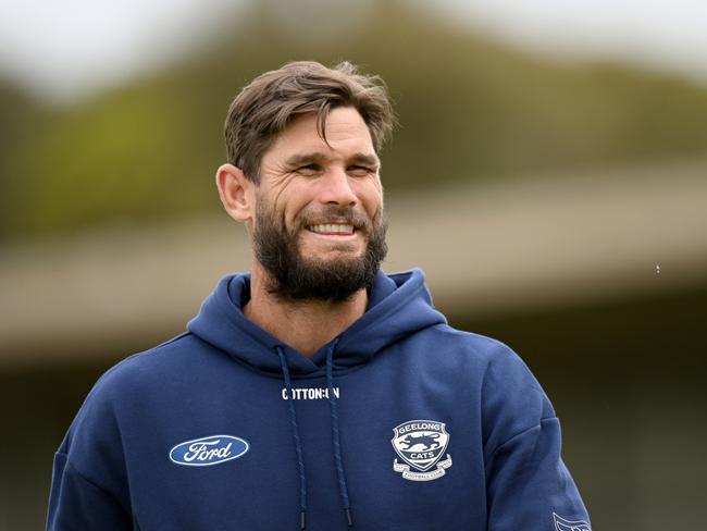 Geelong forward Tom Hawkins concedes 2023 could be last year in AFL despite desires to play on. Picture: Morgan Hancock