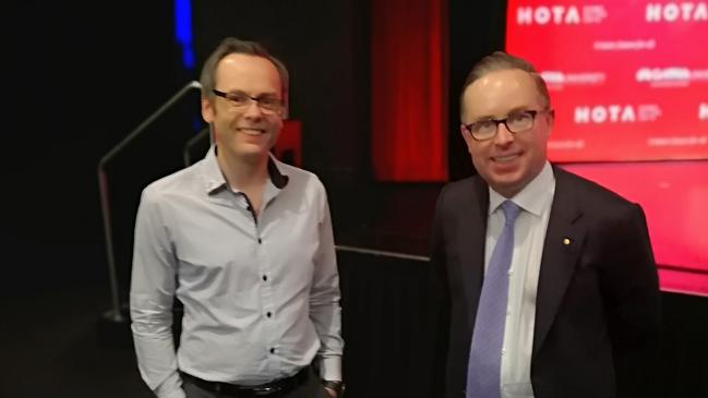 Your humble columnist with Qantas CEO Alan Joyce at HOTA.