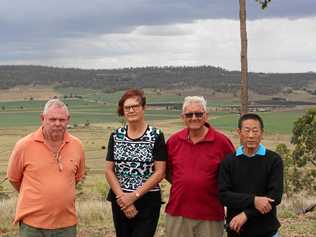 FLARING UP: Mt Tabor residents Bob Platt, Meryl Strand, Brian Moore and Thomas Shew said they were supportive of renewable energy, but the proposed location for the 154-hectare solar farm would be a 'tragedy' for the Southern Downs region. Picture: Marian Faa