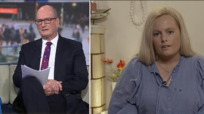 The reality TV star appeared on Sunrise with David ‘Kochie’ Koch on Tuesday. Picture: Seven