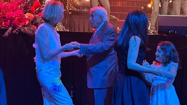 Harry and Rhonda Triguboff dancing at Harry's 90th birthday party.