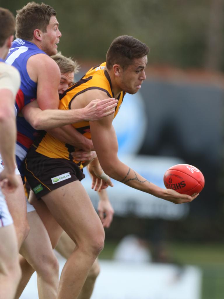 Shem Tatapu playing VFL with Box Hill. Picture: Stuart Milligan