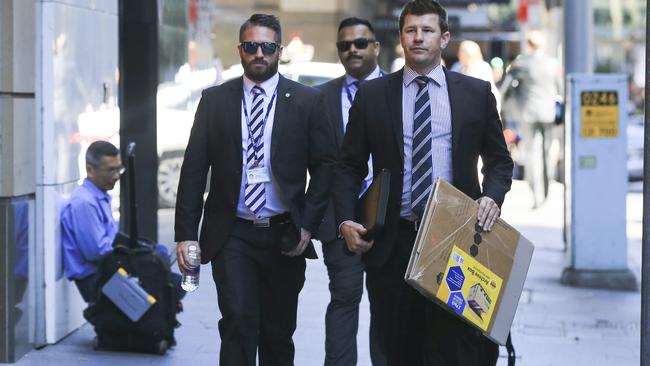 Police raided the office of lawyer Ali Abbas. Picture: Dylan Robinson