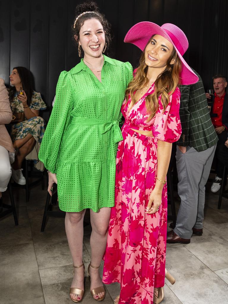 Libby Coghlan (left) and Kate Ruijter at the Melbourne Cup party at The Rock, Tuesday, November 1, 2022. Picture: Kevin Farmer