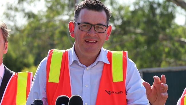 Victorian Premier Daniel Andrews yesterday. Picture: AAP