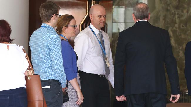 Gold Coast Health staff inside Oracle Tower 2 at Peppers in Broadbeach. Picture: Adam Head