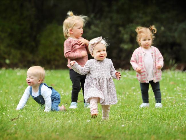 A big day out for the babies. Picture: Rebecca Michael