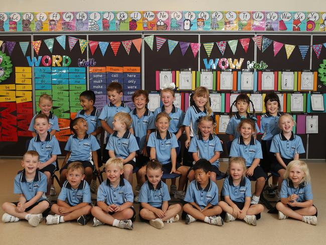 Prep Class A from Highland Reserve State School at Upper Coomera. Picture Glenn Hampson Back row L/R: Henry Bennett, Ansh Patel, William Theis, Lincoln Owen, Ivy Lonsdale, Charli Broughton, Remi Sato, Emily Cochran Second row L/R: Levi Lawrence, Aadya Patel, Flynn Yeo, Jasmine Payne, Lilly Bennett, Charlotte Frater, Mia Vanderneut Front row L/R: Lachlan Dominick, Kenny Thompson, Austin Scott, Lilly Blyton, Hsu-Chien Chang, Maelah Green, Lotte Francis