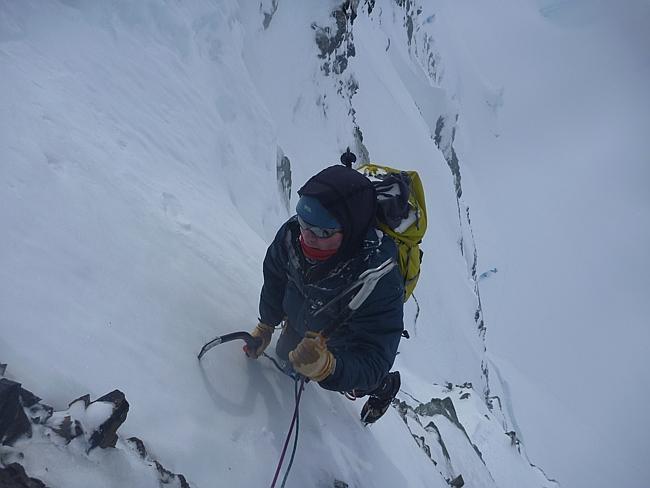 Matthew Kitchin climbs.