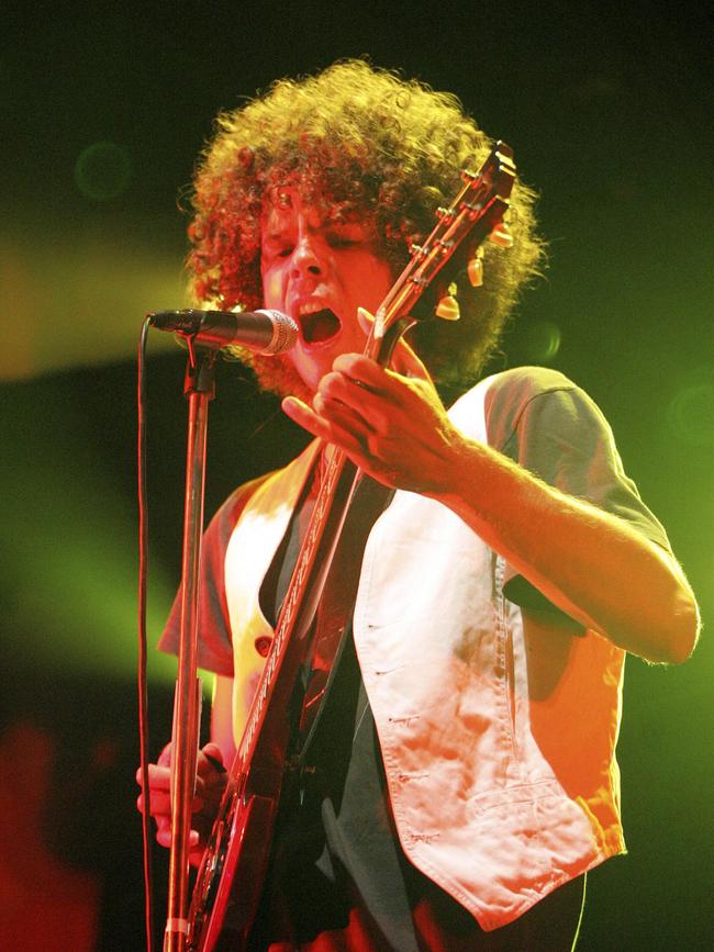 Wolfmother plays at Falls Festival in 2005.