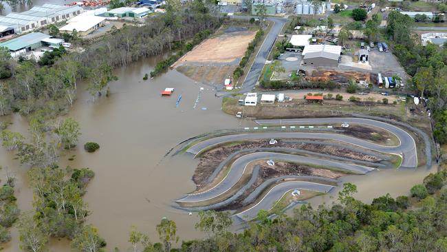 The Cooloola Kart CLub cricket. 2013 aerial flood pictures of Gympie. Photo Craig Warhurst / The Gympie Times