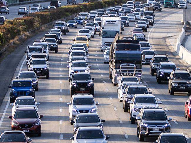 Generic Traffic - Heavy traffic on the M1 Pacific Motorway heading south towards the Gold Coast from Brisbane.Picture: Nigel Hallett