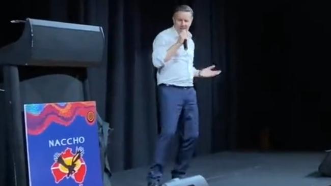 Health Minister Mark Butler stunned crowds with his vocal prowess. Love Picture: Supplied.