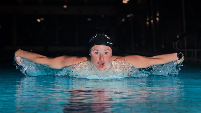 Bond University swimmer Laura Taylor. Picture: Cavan Flynn